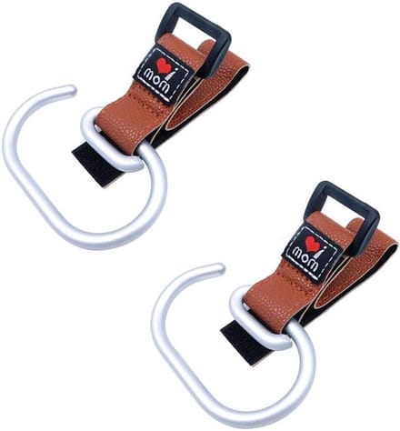 Stroller Haken voor Tassen en Walker Rollator, Aluminium Stroller Houder, 2 Stuks - Oranje