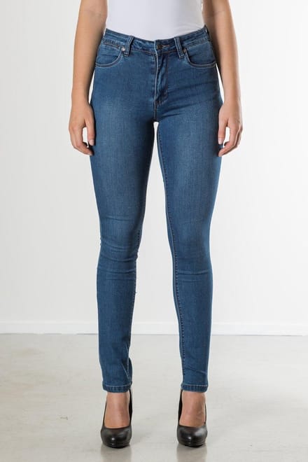 New Star - New Orlean - Dames Slim-fit Jeans - Stone Used