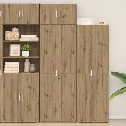 vidaXL - Opbergkast - 2 - st - Artisan - Eiken - 70 - x - 42,5 - x - 225 - cm