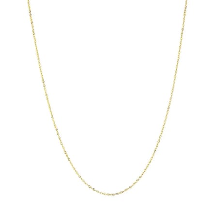Bijoutheek Collier Basis Lang Fijn Gedraaid 90cm Goud