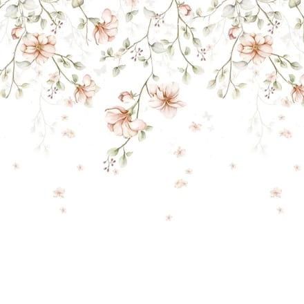 Baby behang Dekornik Paradise Garden Pastel Twigs