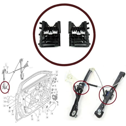 BWR5419 lève-vitre régulateur Clips support ensemble porte avant 8V4837461 8V4837462 pour A3 S3 8V MK3