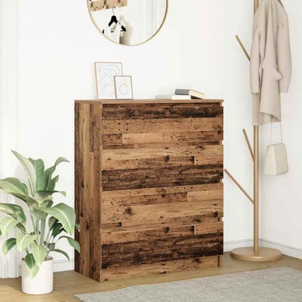 vidaXL - Dressoir - 80x35x99 - cm - spaanplaat - oud - hout