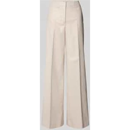Linnen broek met vouwplooi en steekzakken