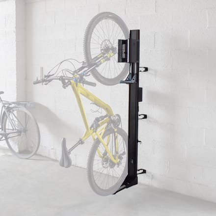 EasyLift draaibare verticale fietsstandaard met tilhulp en bevestigingspunt voor e-bike-oplader