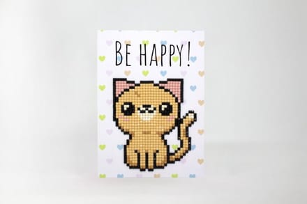 Diamond Painting Be Happy wenskaart