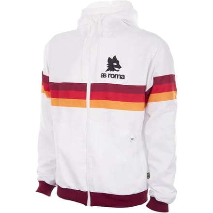 COPA - AS Roma 1980's Retro Voetbal Windbreaker - Heren - Wit - M