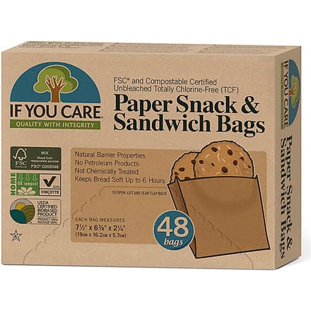 If You Care Boterhamzakjes Papier - 48 stuks