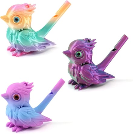 Vogelfluitjes Set - Dier Model Fluit - Huisdier Training - 3D Zijde Print - 3 Stuks - Kleurrijk Gradiënt