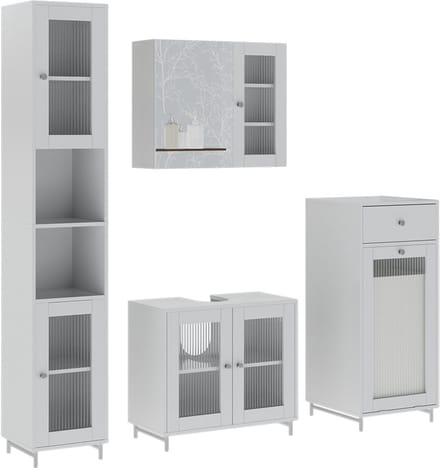 Vicco Badkamermeubelset Malte, Wit, 4-delig