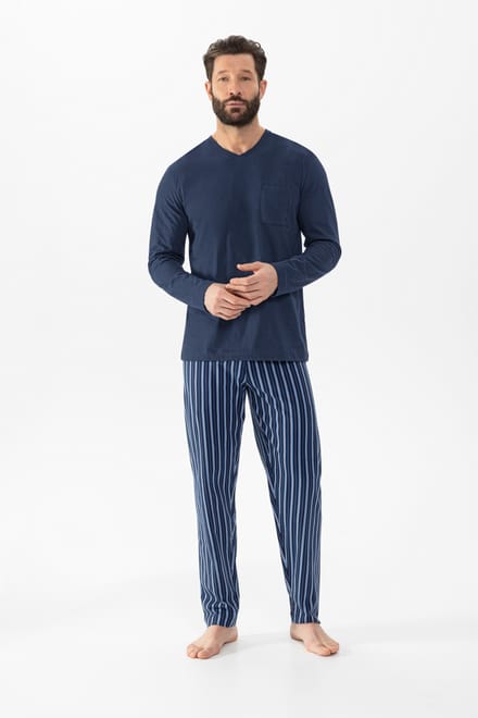 mey Herren Pyjama Lang Serie Straight