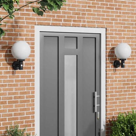vidaXL Buiten Wandlamp 2 st Zwart 28 x 25 x 38 cm