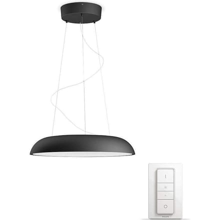 Philips Hue Amaze hanglamp - warm tot koelwit licht - zwart - 1 dimmer switch
