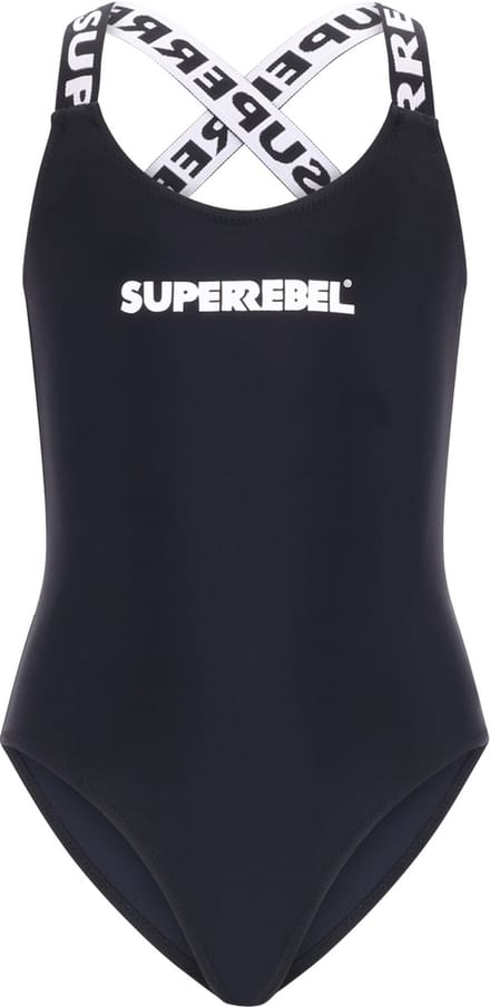 SuperRebel R601-5001 Meisjes Badpak Black Maat 14-164