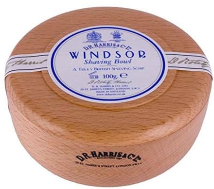 Houten Scheermes Kom met Scheerzeep 100g - Windsor