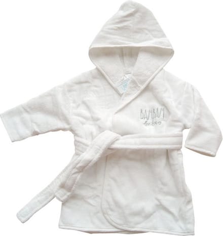 BAMBAM Badjasje maat M (62/68) - Wit - Baby cadeau