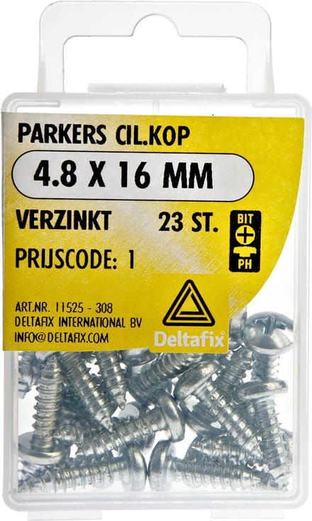 Spaanplaatschroeven Cilnderkop Pozidriv Verzinkt 4.5x16mm