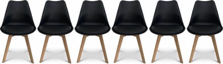sweeek - Set van 6 eetkamerstoelen, nils, 42x55x81cm