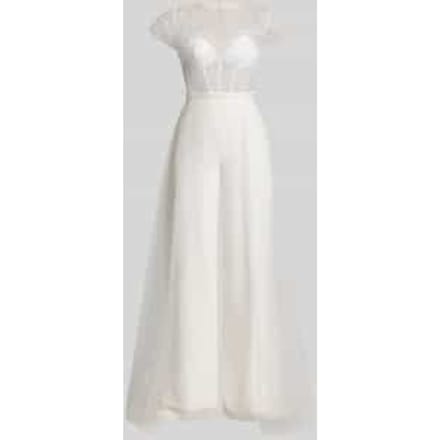 Jumpsuit met parels en cut-out op de rug