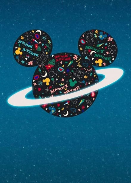 Fotobehang - Planet Mickey 200x280cm - Vliesbehang