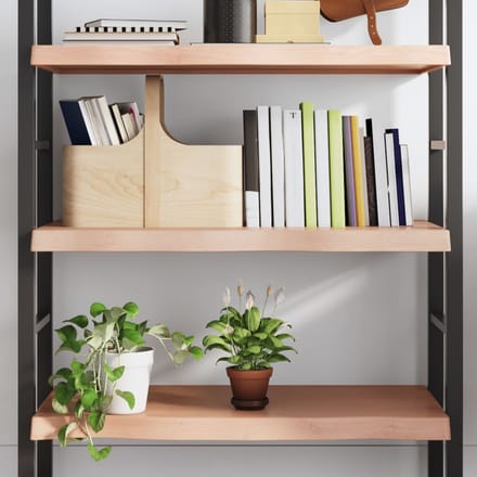 vidaXL - Wandschap - 100x60x(2-6)cm - behandeld - massief - eikenhout - lichtbruin