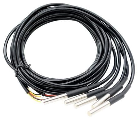 Digitale roestvrijstalen temperatuursensor 5 m waterdicht voor Arduino en Raspberry Pi, met e-book