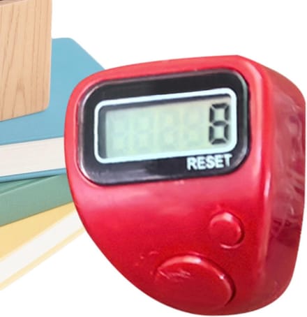 Vingerteller Clicker - Digitale Teller - Activiteiten Bijhouden - 5-digitaal Display - Compact Ontwerp - Rood