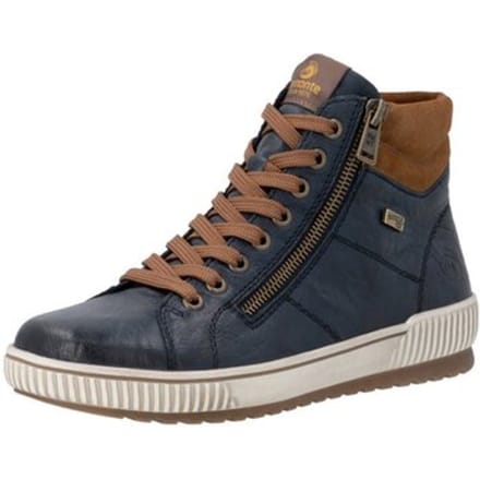 Rieker Remonte Veterboot D0772-16 Blauw Combi Warm Gevoerd