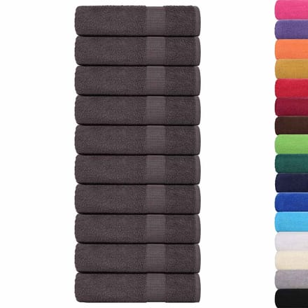 vidaXL - Handdoeken - FROGN - 50 - st - 50x100 - cm - 360 - g/m² - antraciet