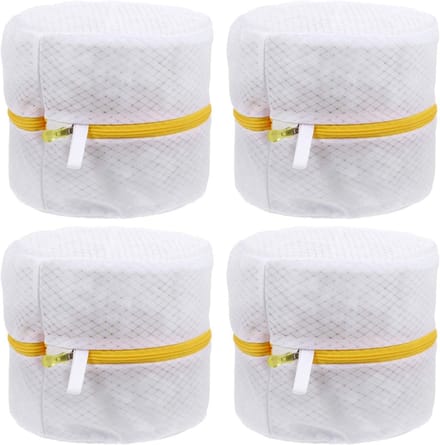 Waszakken Set - Ondergoed Beschermers - Delicate Kleding Wassen - Verstelbare Maten - 4 Stuks - Wit