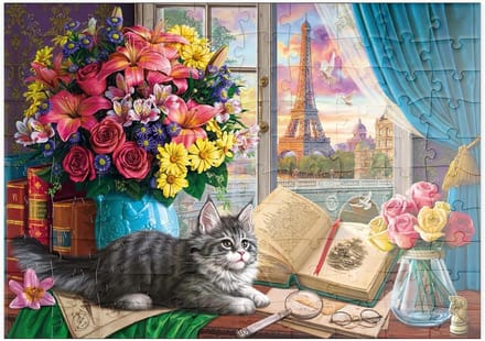 Legpuzzel Romantisch Uitzicht - Puzzel 100 Stukjes - Ontspanning Thuis - Hoge Resolutie Print - 48 x 34 cm