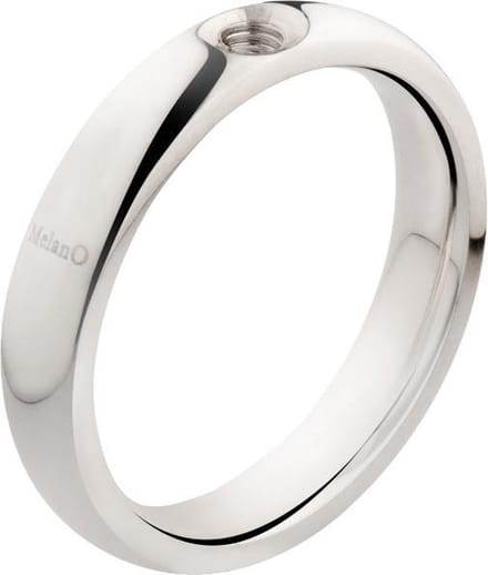 Melano stalen twisted verwisselbare ring