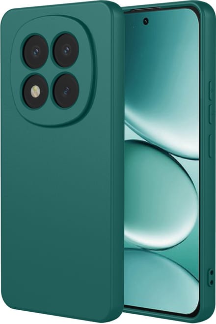 MobyDefend Hoesje - Geschikt voor Xiaomi Redmi Note 15 Pro 5G - Matte Siliconen Backcover - Groen