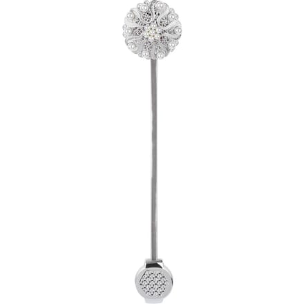 Attaches Rideaux Magnétiques Simples Modernes de Printemps avec Décoration Perle Fausse white