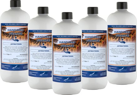 Handzeep Orange 1 liter - set van 5 stuks - Voordeelverpakking