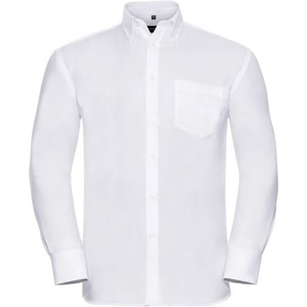 Russell Collection Heren Ultimate Non-Iron Formeel Overhemd Met Lange Mouwen (Wit)