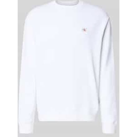 Calvin Klein Witte Katoenen Heren Sweatshirt