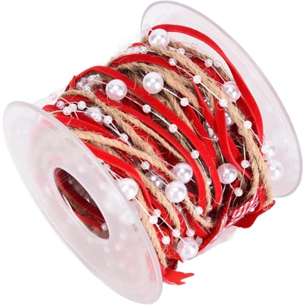 Kerstlint 3.0cm/1.2in Breed Rood Wit DIY Cadeauverpakking Accessoires voor Feesten Bruiloften red
