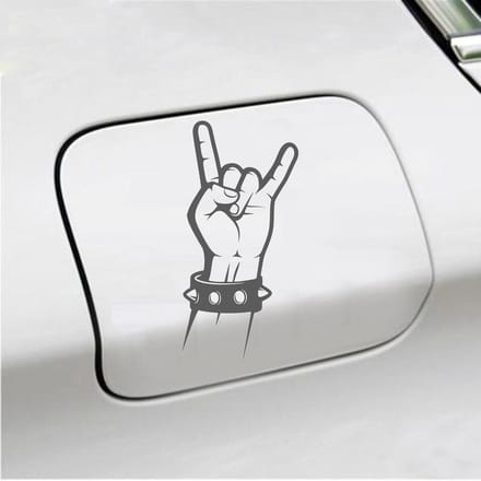 Bumpersticker - Rock N Roll - 16 X 10 - Antraciet