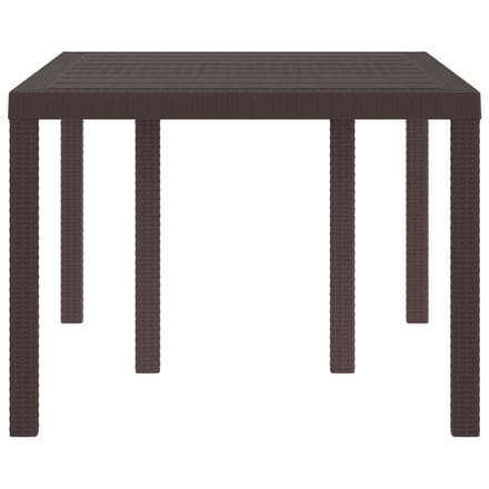 vidaXL Tuinstafel Bruin 150 x 100 x 73 cm poly rattan