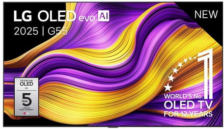 55 inch LG OLED evo AI G5 4K Smart TV 2025 - OLED55G55LW