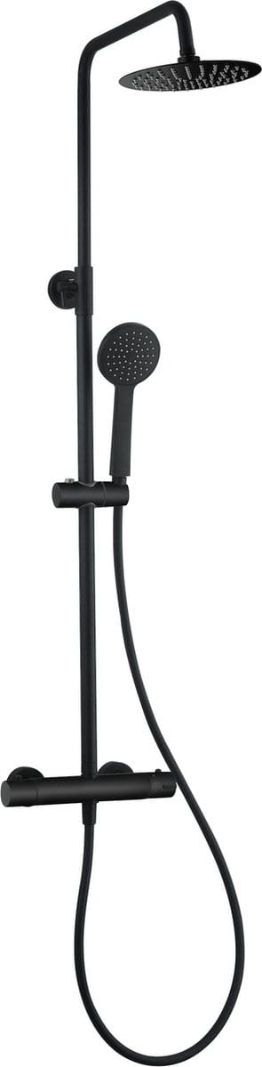 Badplaats Douchestangset Samar – Zwart – Doucheset Voor Regendouche – Met Handdouche