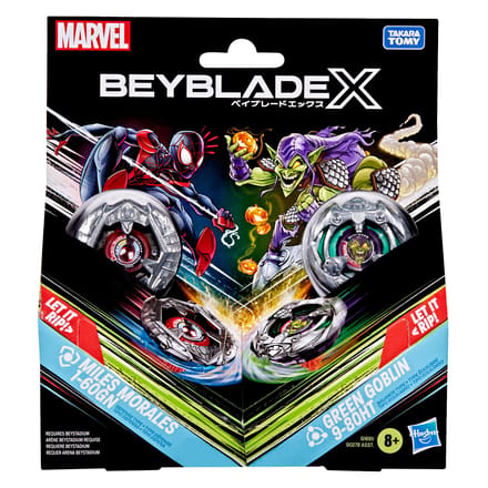 Beyblade X en Marvel-collab, Miles Morales 1-60GN vs. Green Goblin 9-80HT