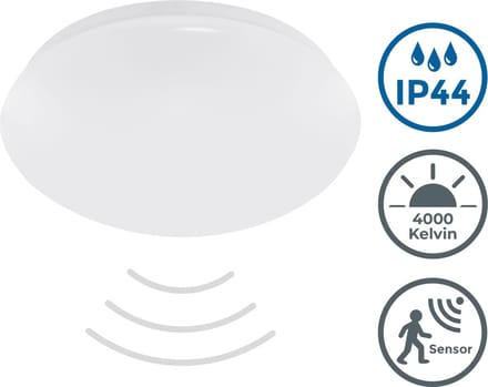 B.K.Licht - LED Badkamerverlichting met sensor - plafondlamp badkamer - IP44