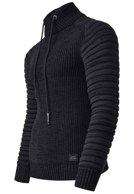 Biker Chunky trui met hoge kraag