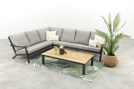 Santos/Mindo 150x75 cm. loungeset - Antraciet/Teak