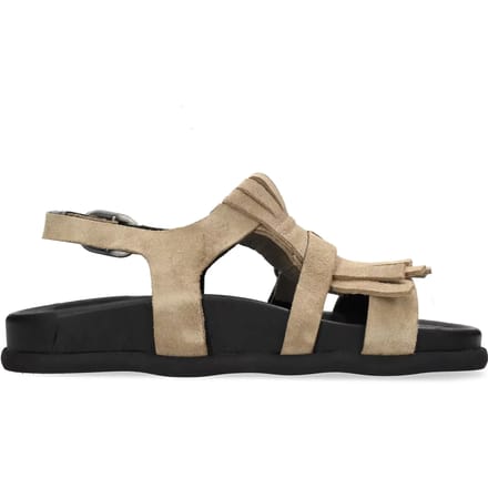 Shabbies Inga Fringes Sandalen - Dames - Beige - Maat 41