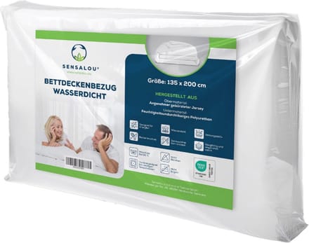Waterdicht dekbedovertrek 135 x 200 cm voor incontinentie