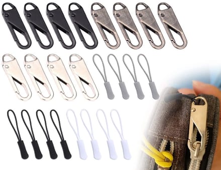 Ritssluiting Reparatie Set - Rits Vervanging - Kleding Repareren - 24 Stuks 3 Kleuren