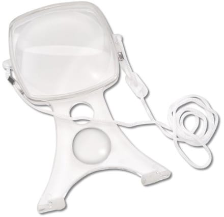 Handsfree vergrootglas met dubbele lens voor borduren